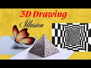 3 Easy 3D Drawing Tutorials! 😱 Step-by-Step Optical Illusion Art