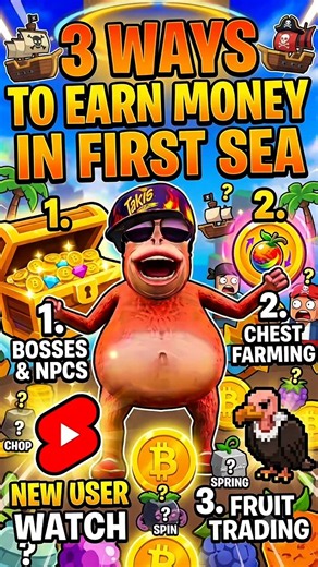 3 WAYS To Earn Money In FIRST SEA 🌊🍍