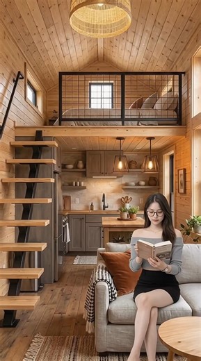🏡 Cozy Tiny House Loft – Small Space, Big Comfort ✨