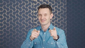 Man pointing fingers at camera. Man pointing at camera using index fingers.