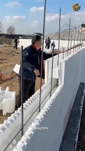 How to Build a Whole House with Foam Without Bricks and Sand? 🤯🏠#facts #shorts