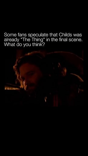 Explaining a Movie on Instagram: "The final scene of The Thing (1982) has fueled theories for decades that Childs was already infected. Fans point to three “clues” most often: his breath looks less visible than MacReady’s, he disappears during the chaos and reappears at the end, and the “test drink” idea that MacReady hands him a bottle meant to reveal whether he is human. None of that is confirmed on-screen, and Keith David has even noted the breath detail can be explained by where Childs is si