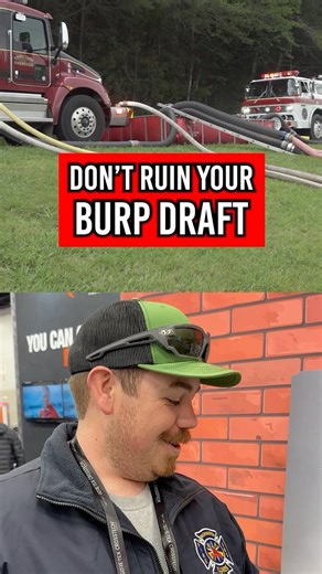 Don't ruin your burp draft with this one small mistake #firefighter #watersupply #rural #drafting