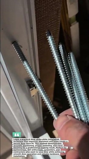 Smart Door Strike Plate Installation Method #DIY #Construction #HomeImprovement