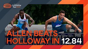 THIRD FASTEST TIME IN HISTORY 🤯 Devon Allen runs 12.84 to set a world lead and personal best in the 110m hurdles. #ContinentalTourGold | World Athletics
