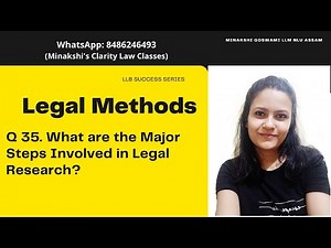 Legal Method - 1st Semester | What are the Major Steps Involved in Legal Research | Important Exam