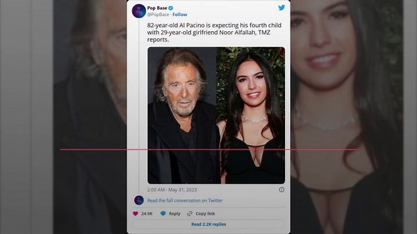 Al Pacino Expecting Fourth Child At 83 With 29-Year-Old Girlfriend