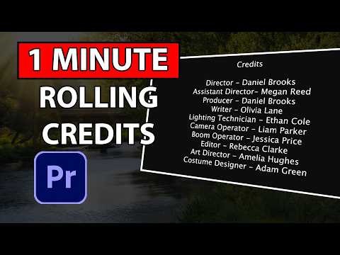 How To Make Rolling Credits In Premiere Pro 2026