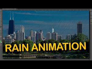RAIN ANIMATION: How to make a gif animation of rain in Photoshop.