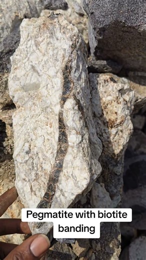 Pegmatite with biotite banding