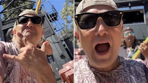 Corey Feldman excitedly rehearses for his birthday concert