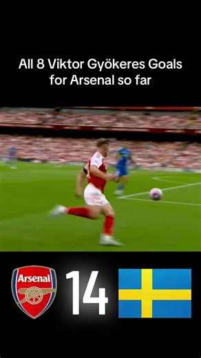 Viktor Gyökeres - All 8 Goals for Arsenal This Season