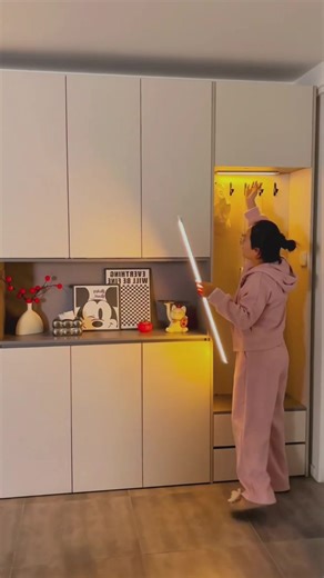 Human Motion Sensor Light, USB Rechargeable, Snap-on Installation, Adjustable Three Light Colors.#感应灯 #厨柜灯 ，