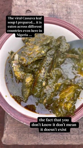 Cassava leaf soup #food #homecuisine #recipe #cooking #villagerlifestyle #foryou #foodie