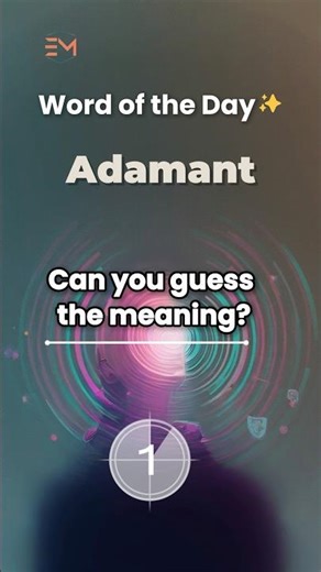 Learn the Word Adamant in Seconds!