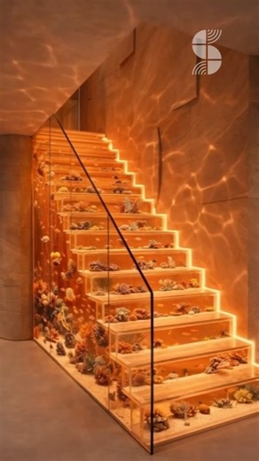 Kishan Yadav | Spacelift Interiors on Instagram: "Luxury Aquarium Staircase #ai #interiordesign"