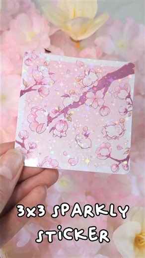 Cute Sakura Moogles Sparkly Sticker! - Final Fantasy - FFXIV #stickershop