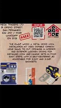 IRWIN Bi-Metal Door Lock Installation Kit For Metal AND Wood Doors 3111002