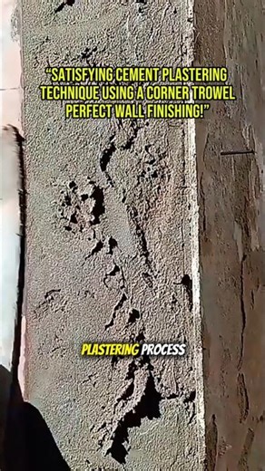Satisfying Cement Plastering Technique Using a Corner Trowel – Perfect Wall Finishing!