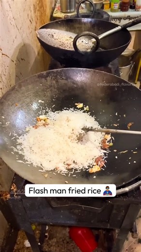 Hyderabadi Flavors | Flash man special fried rice 🤪 Credits to the origanl owner of this video 😊 . . . #friedchicken #chickenpopcorn #chickenburger #somajiguda... | Instagram