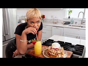 How To Make Waffles w/ Butter Syrup & Peach Mimosas!