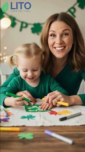 DIY St. Patrick’s Day Craft with Kids 🍀 | LITO Flour Sack Towel.