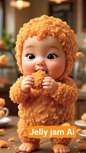 Food video eating nuggets feeding cartoon story short ai animation ASMR mukbang