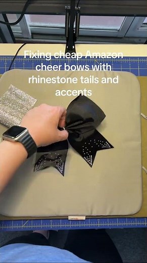 How To Enhance The Cheap Cheer Bows You Bought On Amazon With Rhinestone Tails