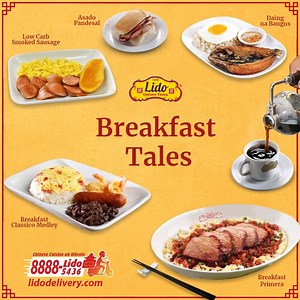 Embark on a culinary journey with Lido's Breakfasts! 🥢 From our Low Carb breakfast options to traditional Filipino breakfast favorites, tantalizing Kape’t Pandesal, and delectable scrambles and omelettes, we have an array of flavors to satisfy every morning craving. Join us for a breakfast experience that tells tales of deliciousness, energizing your day right from the first bite. Let the Breakfast Tales begin! 🌅🍳 #LidoCocinaTsina #LidoLegendary #ChineseCuisine #ChineseFood #StartYourDayRight