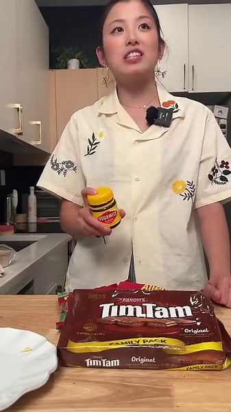 Trying vegemite for the first time