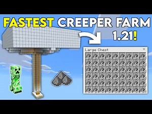 THE FASTEST 1.21 CREEPER FARM TUTORIAL in Minecraft Bedrock!