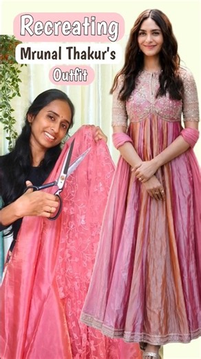 Recreating Mrunal Thakur's outfit #outfitfromscratch #outfitinspiration #sewing #trending #ytshorts