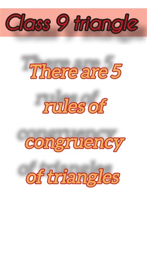 concept of congruency in 60 seconds. triangles class 9 chapter 7 #guidedmath