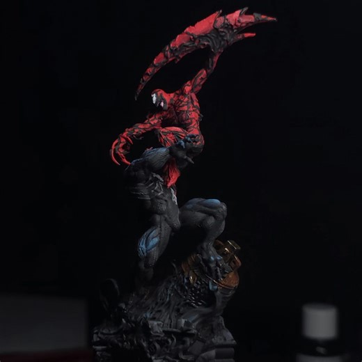 Venom Vs Carnage Miniature | Hand Painted | Marvel Spiderman Villain | Fan-made Collectibles - Etsy