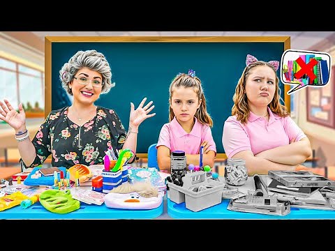 School Supplies Switch Up Challenge with Ruby and Bonnie