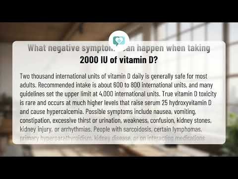 What negative symptoms can happen when taking 2000 IU of vitamin D? | Vitamin D Risks