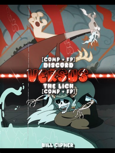 Discord VS Lich (Bill victims battle)😼🍷 #adventuretime #mylittlepony #discordmlp #thelich #versus