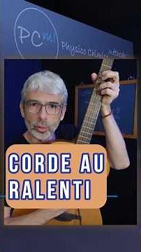 Slow motion of a vibrating guitar string: you can see the wave propagating!