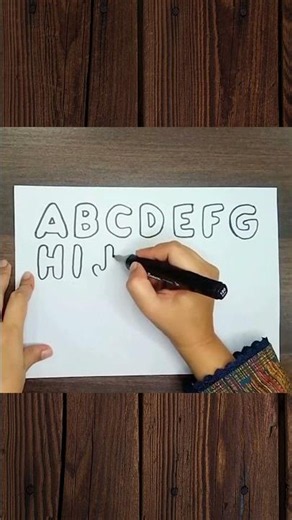 Easy ABC alphabet tutorial #abcdrawing