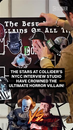 The final showdown is here! 👑 Our horror movie villain ranking has come down to the ultimate face-off and our guests at New York Comic-Con have made their choice… Watch the final result from stars of Five Nights at Freddy’s 2, Invincible, The Black Phone 2 and more. Who will take the crown as the greatest horror movie villain of all time? 👻 | Collider.com