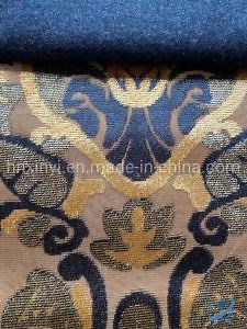 [Hot Item] Spandex Golden Flowers Pattern Jacquard Fabric Curtain Chenille Jacquard Sofa Fabric
