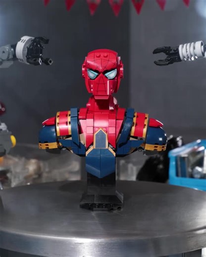 Happy Spider-Man Day! Get the celebrations in full Spidey-swing with the new LEGO® Iron Spider-Man Bust. | LEGO