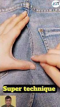 how to repair jeans | sewing tips and tricks | beginner sewing tutorials | diy sewing #youtubeshorts