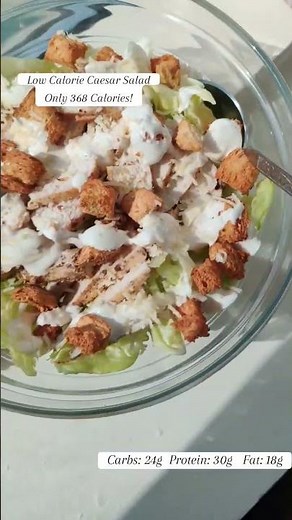 Low Calorie Caesar Salad - Easy High Protein Recipe #weightloss