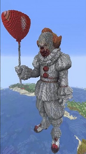 A Horror Icon Comes to Life in Minecraft! 🎈 #minecraft #shorts