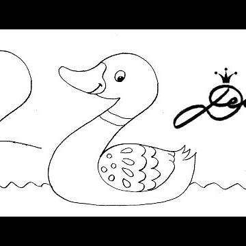 Ente schnell zeichnen 🦆 aus einer 2 zwei 🦆 how to draw a duck for children 🦆 как се рисува пате от 2