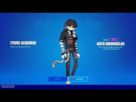 How To Get Goth Meowscles Skin NOW FREE in Fortnite! (Unlocked Goth Meowscles Emote)