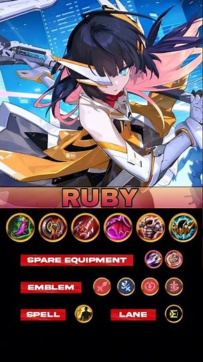 Ruby BEST BUILD 2025 ⚔️ | INSANE Sustain + Lifesteal | MLBB Ruby Emblem + Items Guide