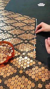 Coin flooring: because every step counts 💸 #worldcountrysidelifevlog #CoinFlooring #UniqueDesign #FloorGoals DISCLAIMER NO COPYRIGHT INFRINGEMENT INTENDED. | World Countryside Life Vlog