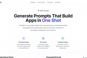 OneShotAI - An AI Prompt Writer to Build Apps in One Shot